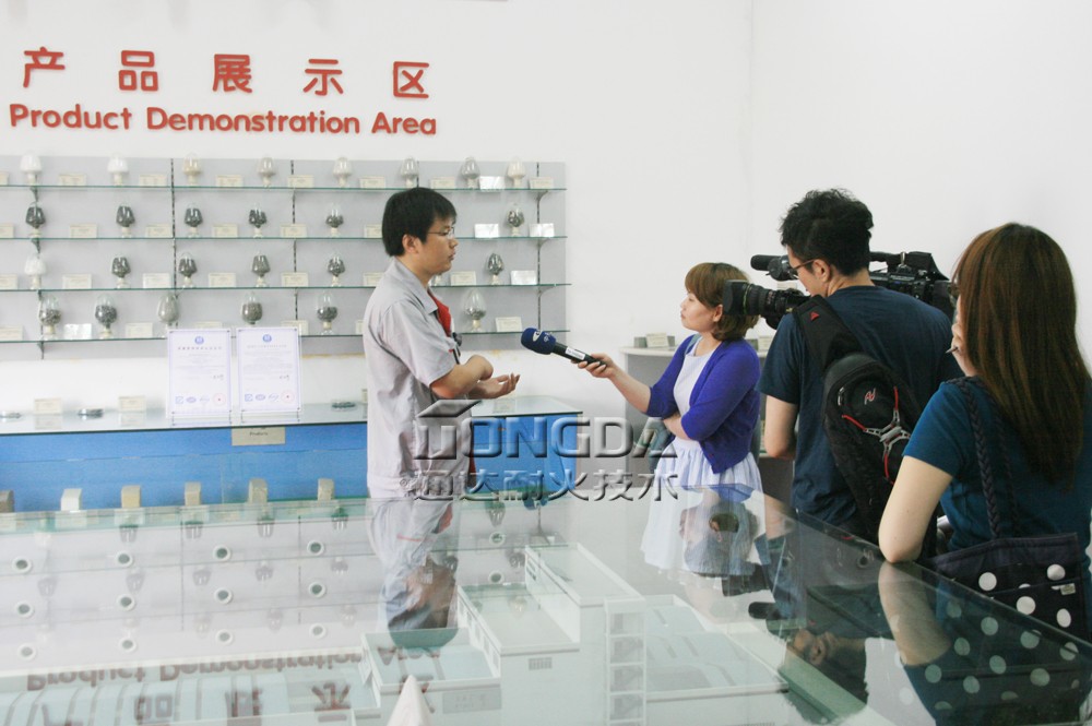 台湾中天电视台到阳泉通达采访科技创新成果